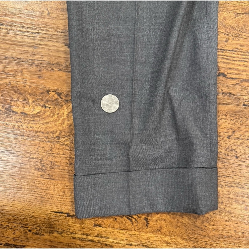Polo Ralph Lauren Gray Purple Label Italy Straight Wool Trousers Pants Men 34x32 - Picture 5 of 12